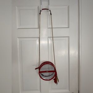 Gianni Bini Red Clear Circular Bag